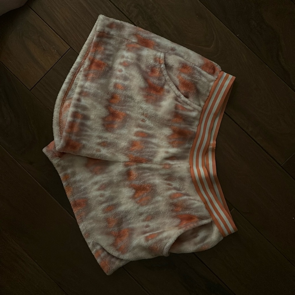 Tie dye fuzzy shorts